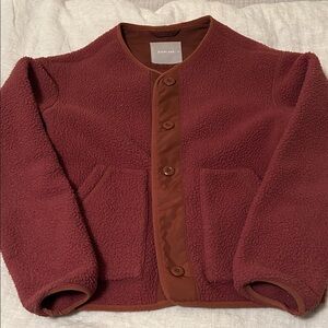 Everlane Rust Fleece Jacket